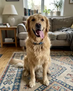 The golden retriever photo that was uploaded